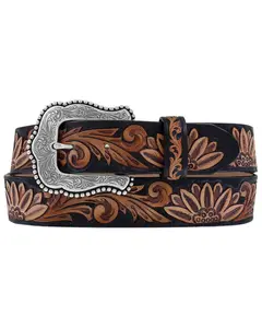 Tony Lama Women's Delheart Daisy Western Belt - C51263