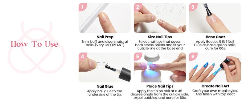 Beetle Thin Extension Nail Tips Set Coffin/Stiletto Shape Acrylic Nail False Nail press ons Nail Tips DIY Nails Art Gift for girl Gift for woman gel x nails salon nails at home #SpringTok Easter'sGift