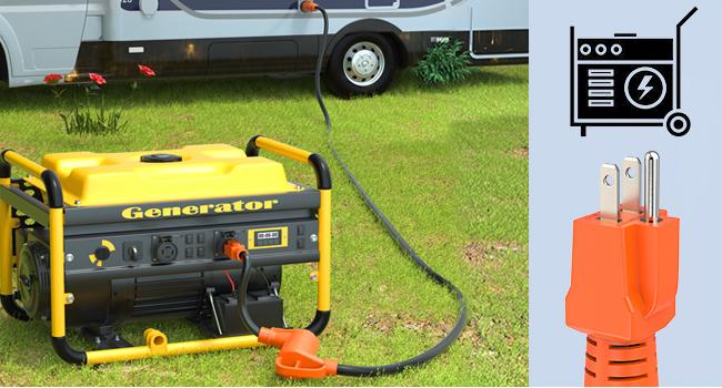 Nilight RV Power Adapter Cord 15Amp to 30Amp 110V Pure Copper Heavy Duty 10 Gauge Wire ETL Listed 5-15P to TT-30R 15M/30F Weatherproof for RVs Camper Caravan Van Trailer