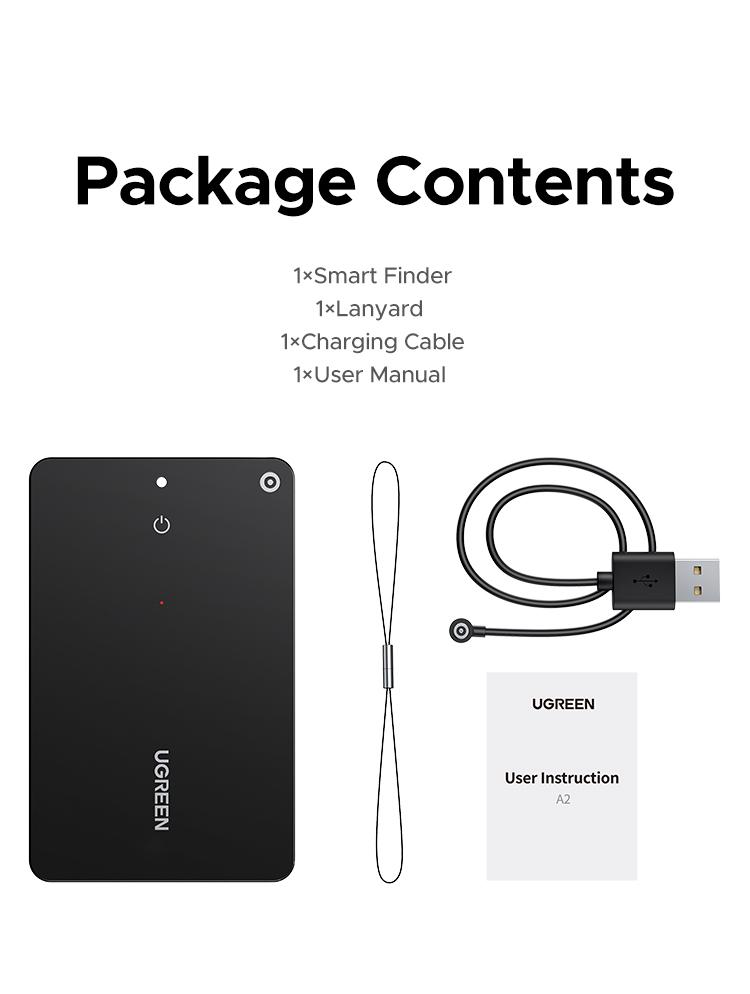 UGREEN FineTrack Slim Smart Finder Compatible with Apple Find My (iOS Only), Wallet Finder, IP68 Waterproof Rechargeable Bluetooth Tracker Card-Button Device Magnetic,TikTokShopBlackFriday ,Tiktokshopstockup