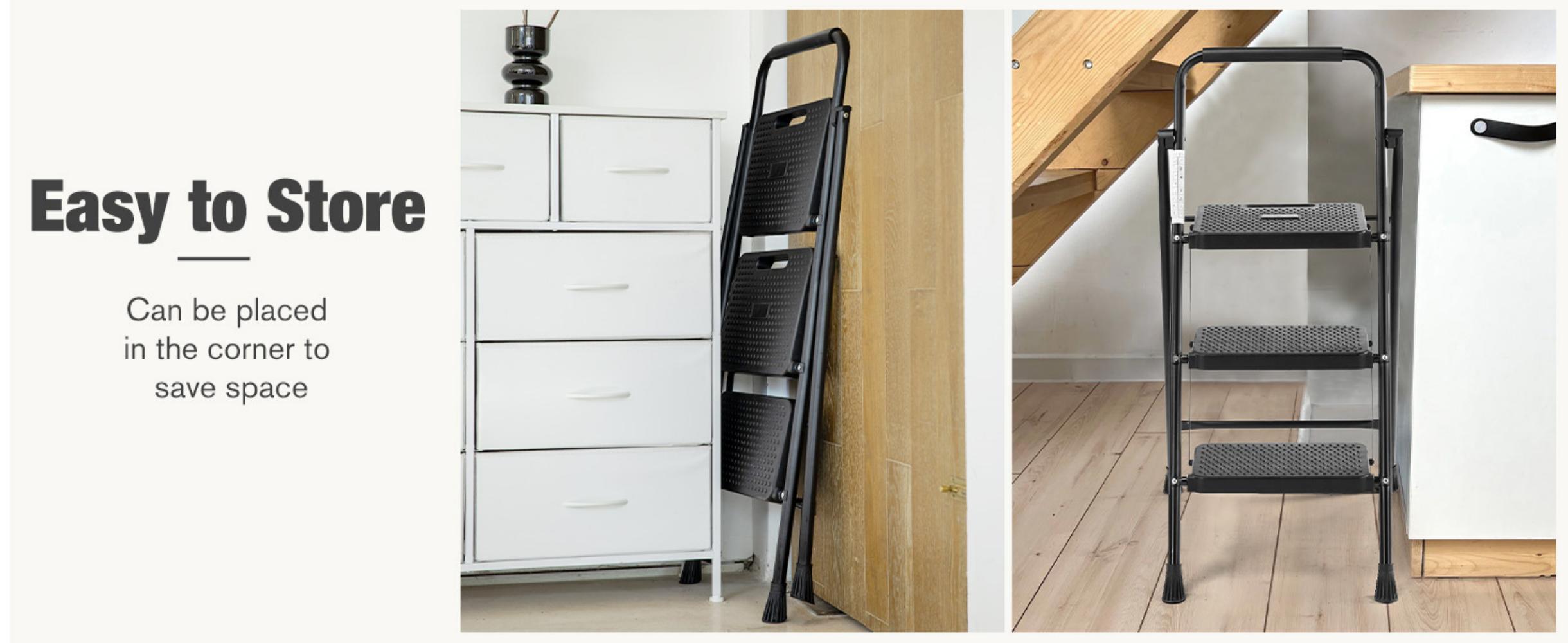 Telescoping Ladder - Lightweight Foldable Small Ladder for Kitchen and Home Use, Durable Folding Step Stools, Ideal Gift for Father