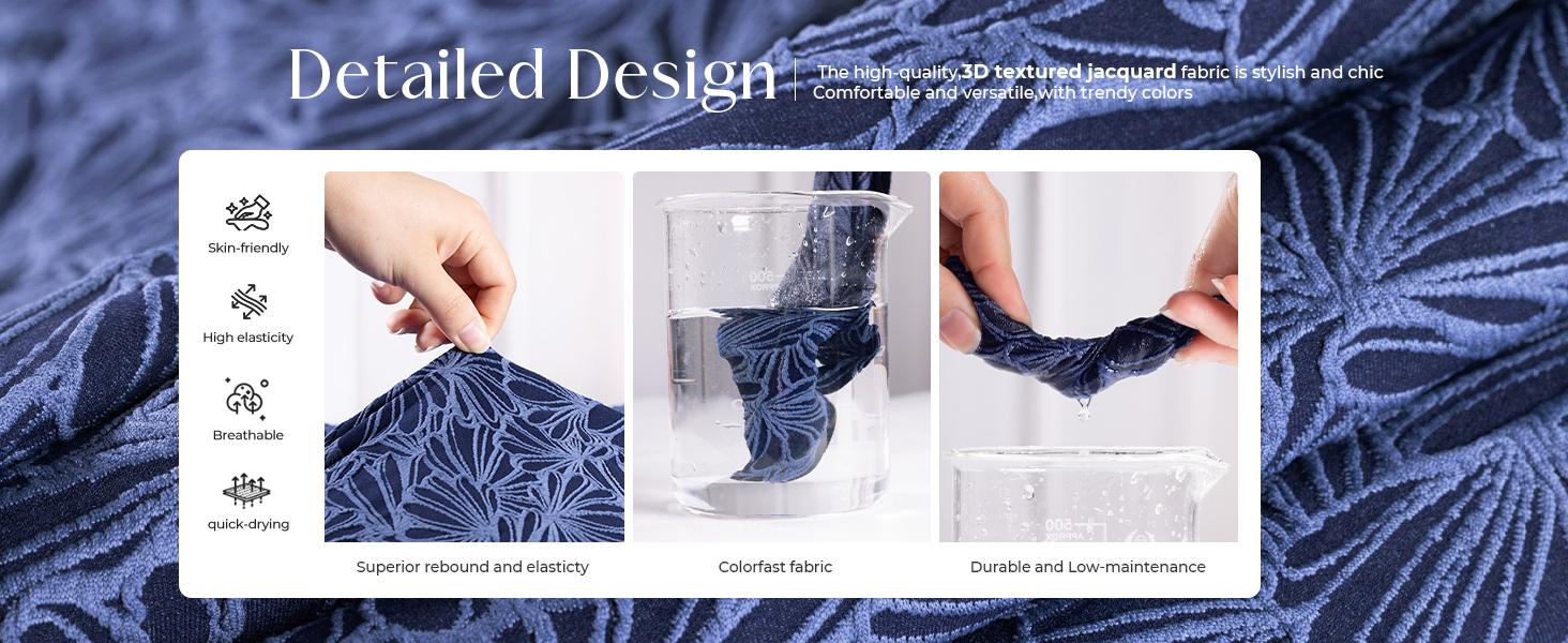 【S-XL】Hanna Nikole Women's High Waist Bikini Set Jacquard 2 Piece Swimsuit Modest Swimsuit Belly Tucker Swimsuit 2026