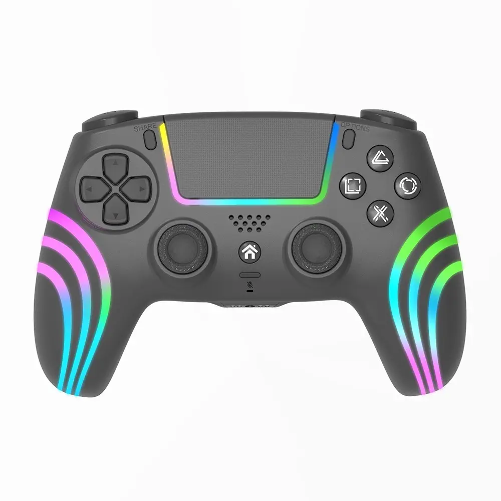 Wireless Gaming Controller Pro for PS5 with RGB LED Lighting – Compatible with PlayStation 5, Dual Vibration, Motion Sensing, Programmable Buttons, and a 1000 mAh fast-charging battery