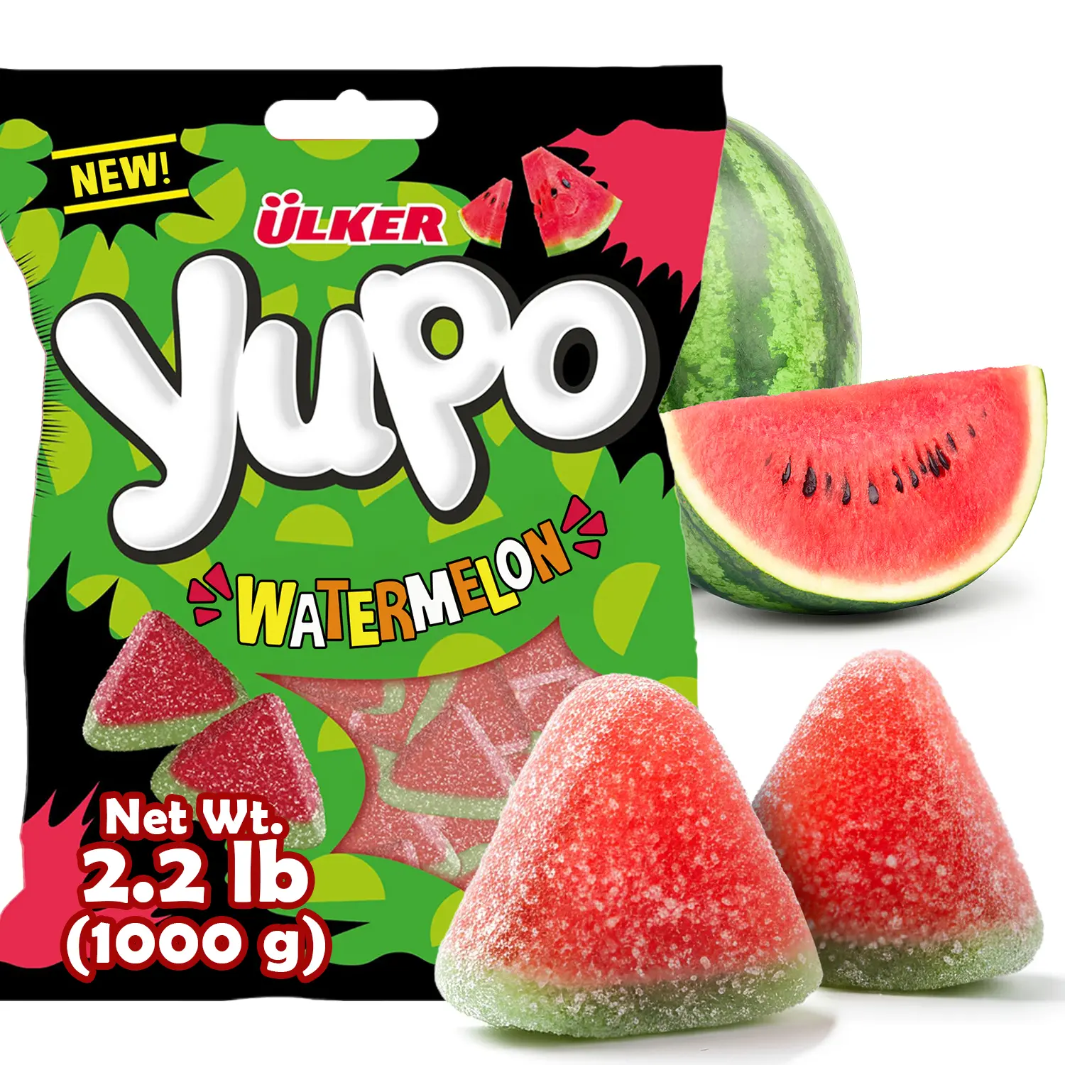 Watermelon Gummy Candy – 2.2 lb Bulk Bag | Soft Chewy Fruit Gummies Watermelon Gummy Candy – 2.2 lb Bulk Bag | Soft Chewy Fruit Gummies