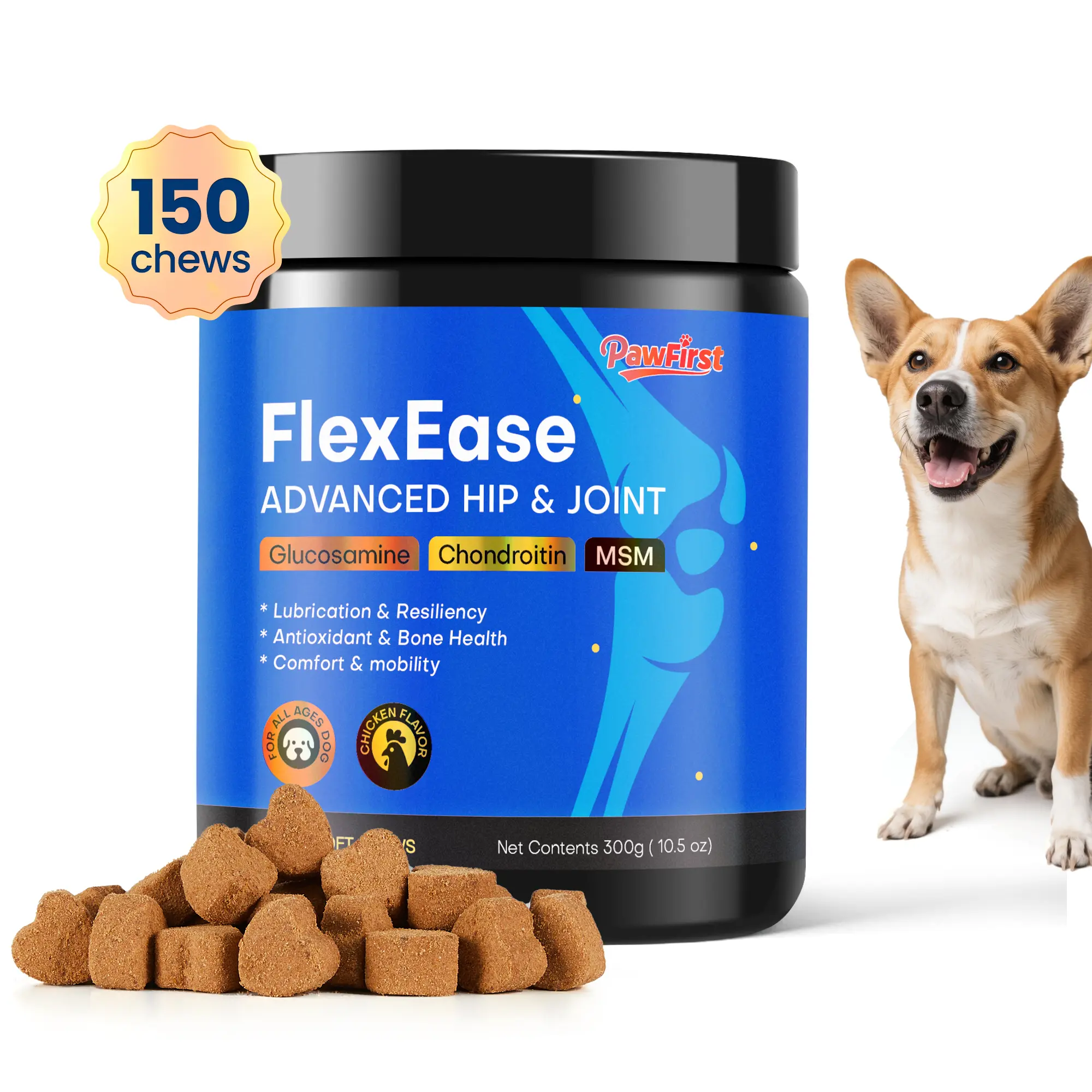 PawFirst Hip & Joint Chews for Dogs – Glucosamine, Chondroitin & MSM, 150 Chews #SummerVibes #petlovers
