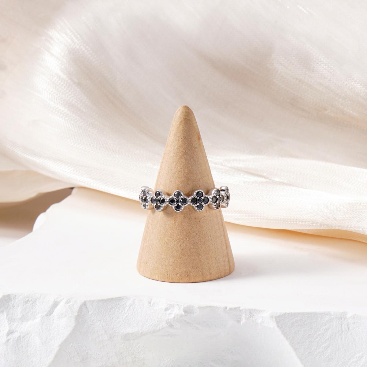 Delzzad 0.6ct Luxury Floral Eternity Band Cluster Ring Synthetic Moissanite Wedding Bands Ring S925 Moissanite Jewelry Perfect Birthday Engagement Wedding Anniversary Gift