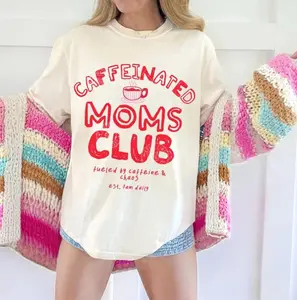Caffeinated Moms Club Shirt, Mama Comfort Colors® T-shirt, Tired Moms Club Shirt, Funny Mom Tee, Mothers Day Gift, Trendy Mama Graphic Tee trending top