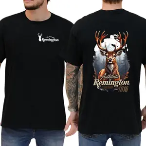 Remington Hunting Shirt – Authentic Deer Buck Graphic Tee, Outdoor Camo Pullover, Remington 1816 Established Hunting Apparel for Men & Women