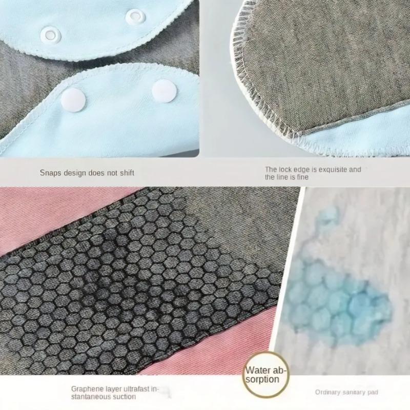 3PCS Reusable menstrual pad Graphene incontinence pad, menstrual pad, lightweight washable sanitary pad. Soft and comfortable.