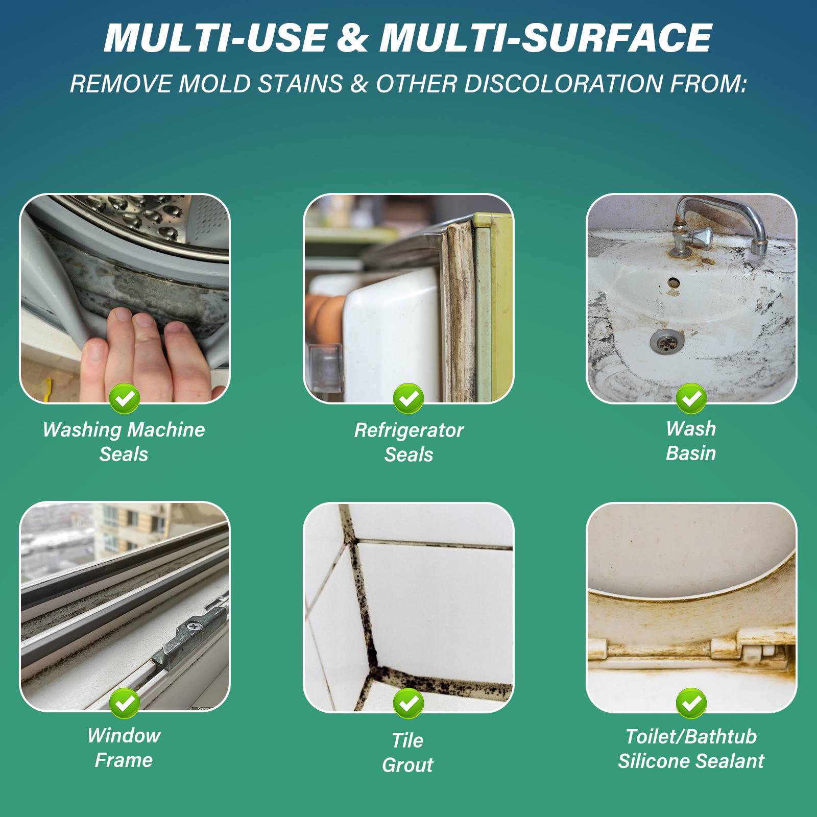 BUBCLEAN Mold Remover Gel with Scrub Brush – Heavy Duty Mildew Stain Cleaner for Washer Gasket, Shower Caulk, Tile Grout & Bathroom – 7 Fl Oz, 1 Pack BUBCLEAN Mold Remover Gel with Scrub Brush – Heavy Duty Mildew Stain Cleaner for Washer Gasket, Shower Caulk, Tile Grout & Bathroom – 7 Fl Oz, 1 Pack