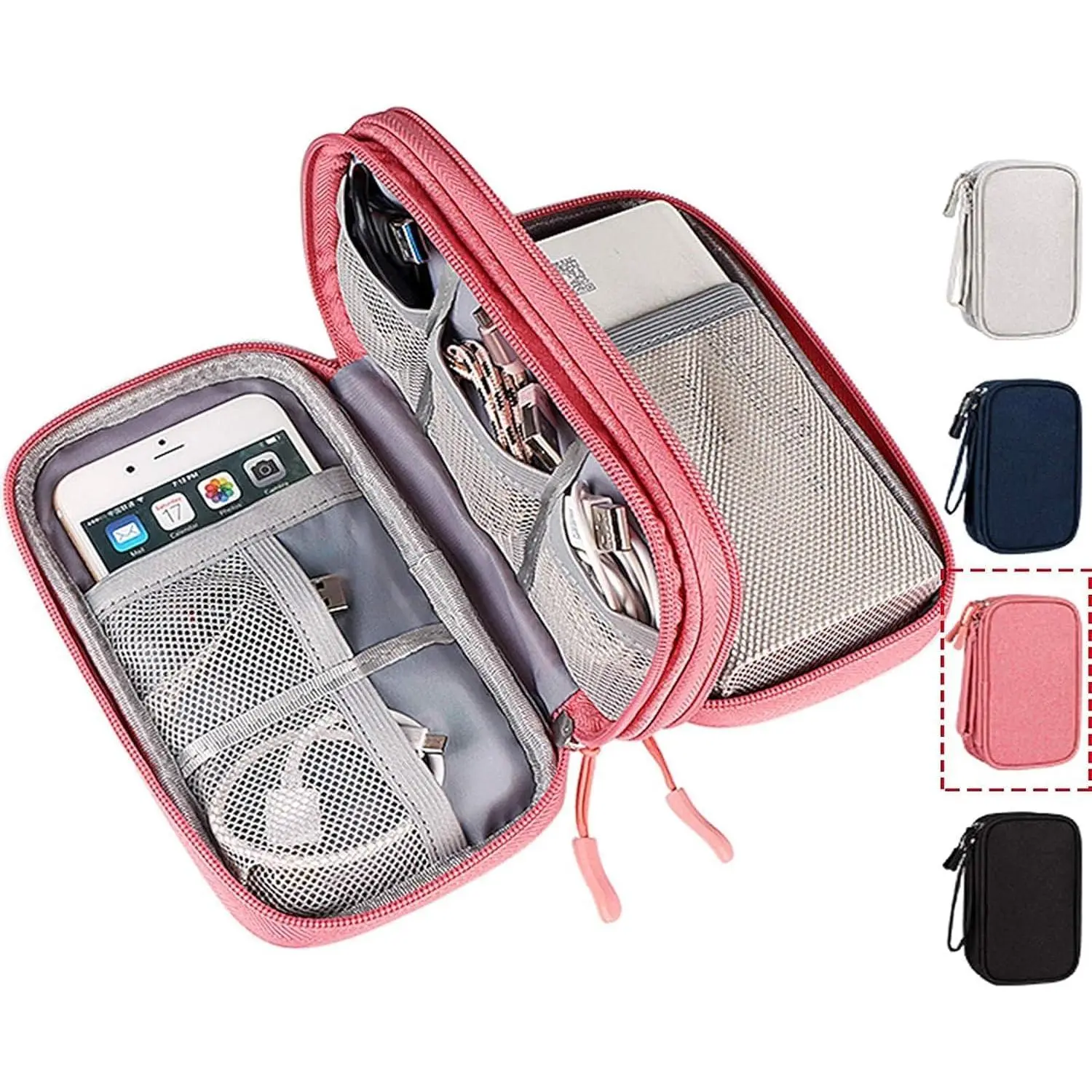 Waterproof Multifunctional Electronic Organizer Travel Case| Storage for Cables Chargers Earphones| Perfect Summer Gift, Travel Pouches, Travel Organization Pouch
