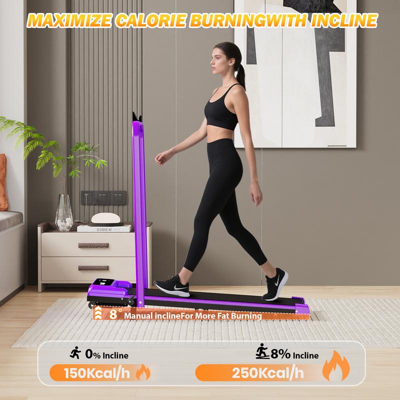 【Upgrade Version】 YAGUD Folding Treadmill with Adjustable Incline, Low-Noise Motor, 265lbs Weight Capacity, Remote Control & Wheels for Easy mobility – Comes with Free Resistance Bands and Dual Shock-Absorption System