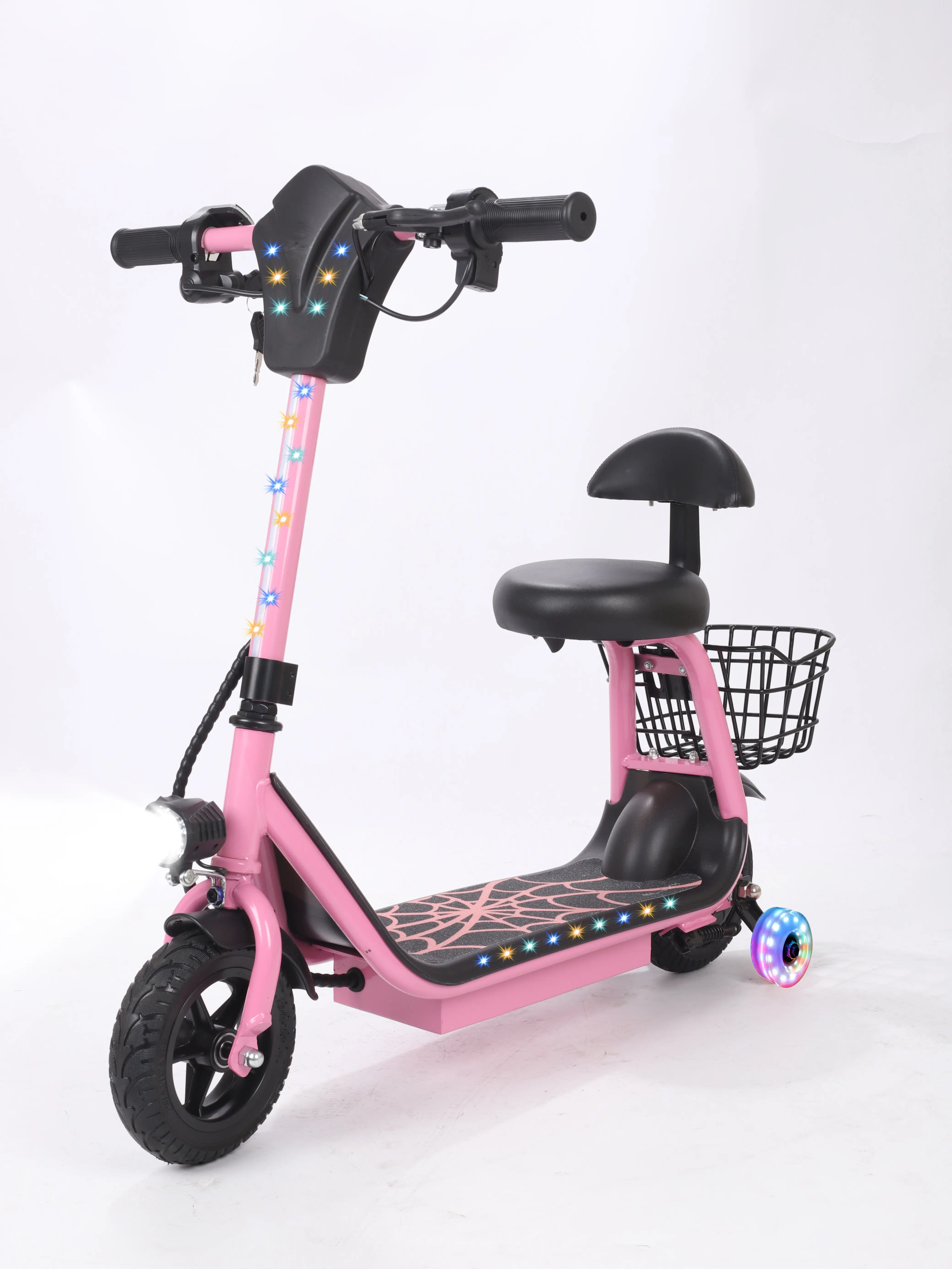 2-in-1 Kids Electric Scooter with Removable Seat & Basket, 250W Motor, 12mph Max Speed, 10Miles Range, Headlight & Brake Taillight, Smart App Parental Control, Ideal Gift for Kids Ages 4-10 (Sports & Outdoor Scooters Equipment), Cool Gifts For Kids, Gifts