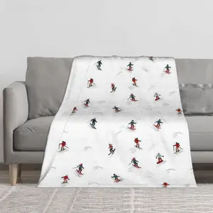 Winter Warmth – Snoopy & Woodstock in Cozy Puffers Blanket Soft Fleece Throw Flannel Blankets for Couch Bedroom Living Room Picnic Camping Novelty Gift