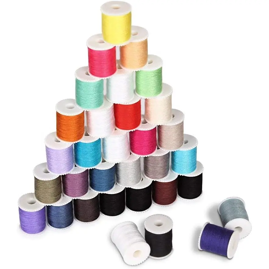 Sewing Machine Bobbins & Sewing Threads Kit - 60 PCS Mixed Colors Sewing Supplies Crafts for Home Organization, Diy Sewing
