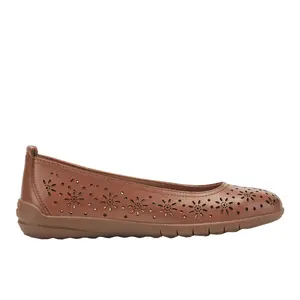Easy Spirit Womens Araceli Ballet Flats Casual - Brown