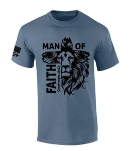 Mens Christian T-shirt Man of Faith Corinthians 16:13 Short Sleeve T-shirt