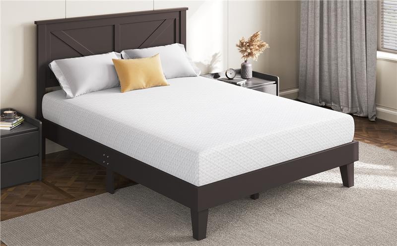 Yaheetech Twin/Full/Queen Size Mattress Cooling Gel Memory Foam Mattress, Green Tea Bed Mattress in a Box, Medium Firm, 8/10/12 inch