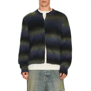 ALLSAINTS Halley Cardigan in Blue, Grey, & Black