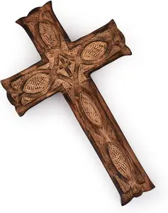 NIRMAN Handmade Wooden Wall Cross Church Home Room Décor