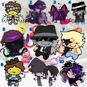 Forsaken Keychains, Coolkidd Shedletsky Chance 007n7 Elliot & Taph, Two Time Chance, Elliot, Guest, 1337, Noob