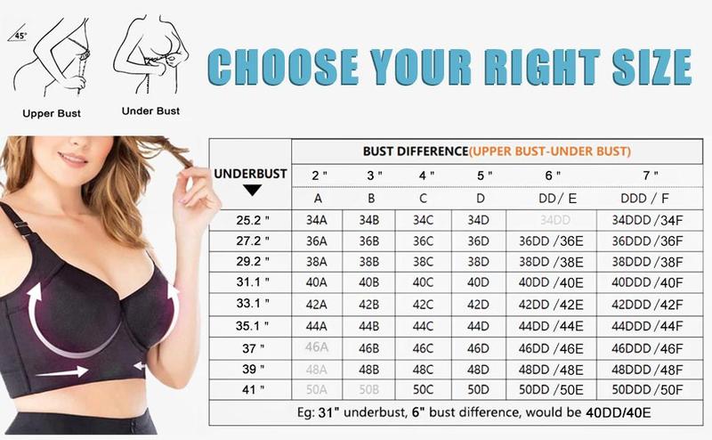Fashion Deep Cup Bra Hides Back Fat Full Back Coverage Bra with Shapewear Incorporated Plus Size Push Up Sports Bra
