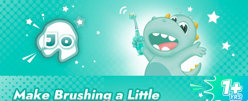 Papablic Jo Toddler Sonic Toothbrush 1-3Y with Smart LED Timer & Dino Cover 2 Brush Heads Last Stock Oral Care Tools for Kids
