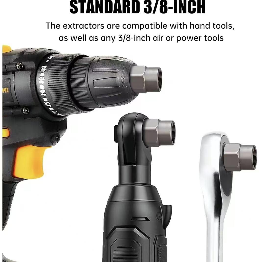 Bolt Extractor Kit 13 Pcs Stripped Bolt Extractor Set Impact Bolt Nut Easy Out Remove Rusted Frozen for Drill Use