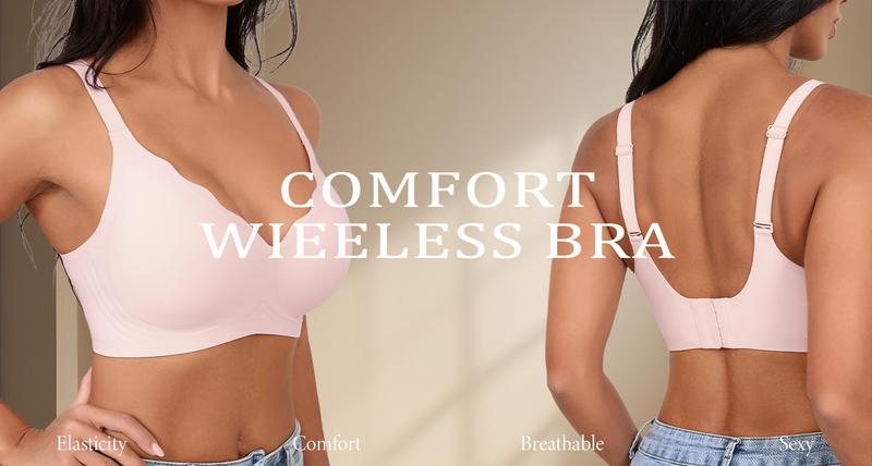 Women's Jelly Bra No Underwire T-Shirt Bra Seamless Comfortable Soft Wireless Basic Minimalist Womenswear Breathable Slight-Push Up