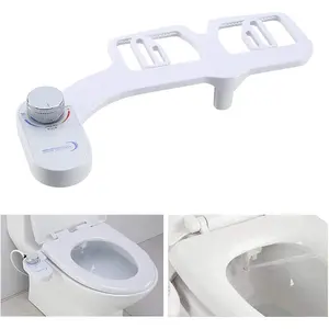 Non-Electric Bidet Attachment Dual Nozzle Cold Water Wash with Pressure Control Valve 304 Stainless Steel Hose for Standard Toilets Easy DIY Installation Hygienic Family Use