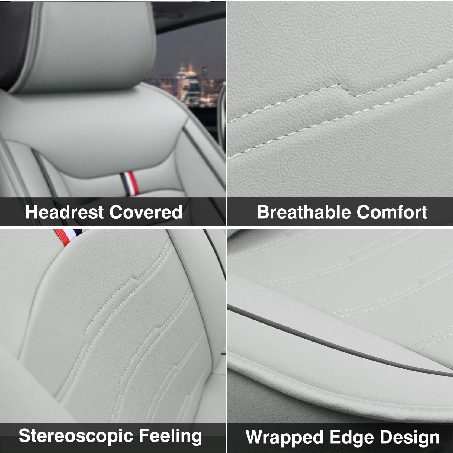 Fits For Chevrolet Silverado GMC 1500 2500HD 3500HD Car 5 Seat Covers Full Set PU Leather Front Rear Cushion Protector Pad Open Side Mat - Valentine's Day Gift For Lover