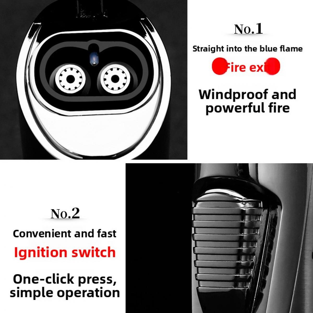 Refillable Windproof Gas Torch Lighter with Fuel Gauge & Multi Tool, Perfect for Candles, Camping, Grilling, BBQ & Gifting (Without Fuel)