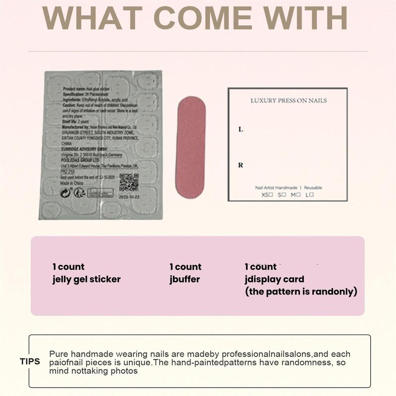 10pcs Handmade Press On Nail Set Extra Long False Nails with Nail Stickers & Blush Charms Box Included for Easy Storage Poly Gel Rhinestone Decor High Quality Glitter