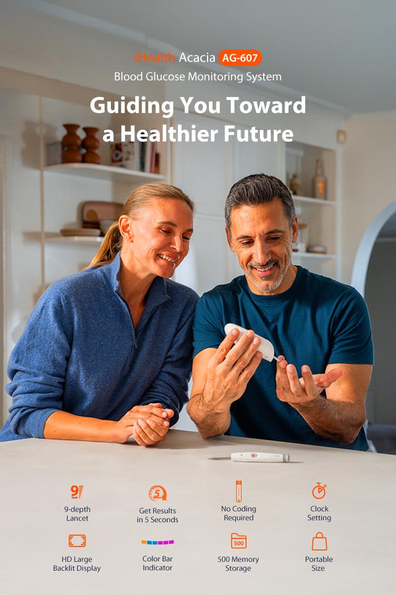 iHealth Acacia Blood Glucose Monitor Kit with 100 Glucometer Strips, 100 Lancets, 1 Blood Sugar Monitor, 1 Lancing Device & Travel Bag for Diabetes Testing iHealth Acacia Blood Glucose Monitor Kit with 100 Glucometer Strips, 100 Lancets, 1 Blood Sugar Monitor, 1 Lancing Device & Travel Bag for Diabetes Testing