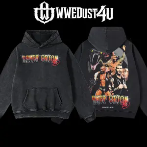 WWEDust4U Retro Vintage Limited Edition Randy Orton The Viper Hoodie 100% Cotton Blend Pre-washed for Softness Classic Menswear - Fabric - Apparel