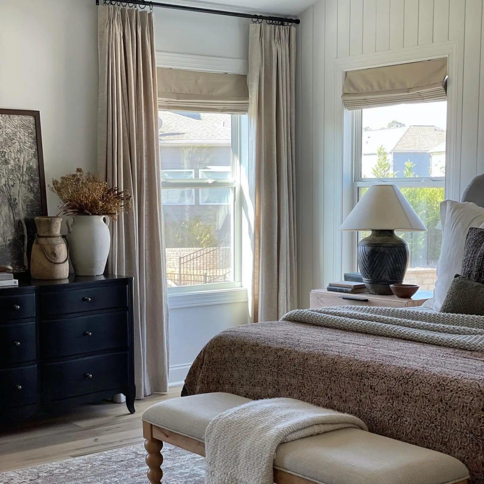 TWOPAGES Jawara Linen Cotton Fabric Swatch Booklet for Bedroom and Living Room Curtains, Long Drapes, Modern and Simple Design, Household Textiles Interior Decoration