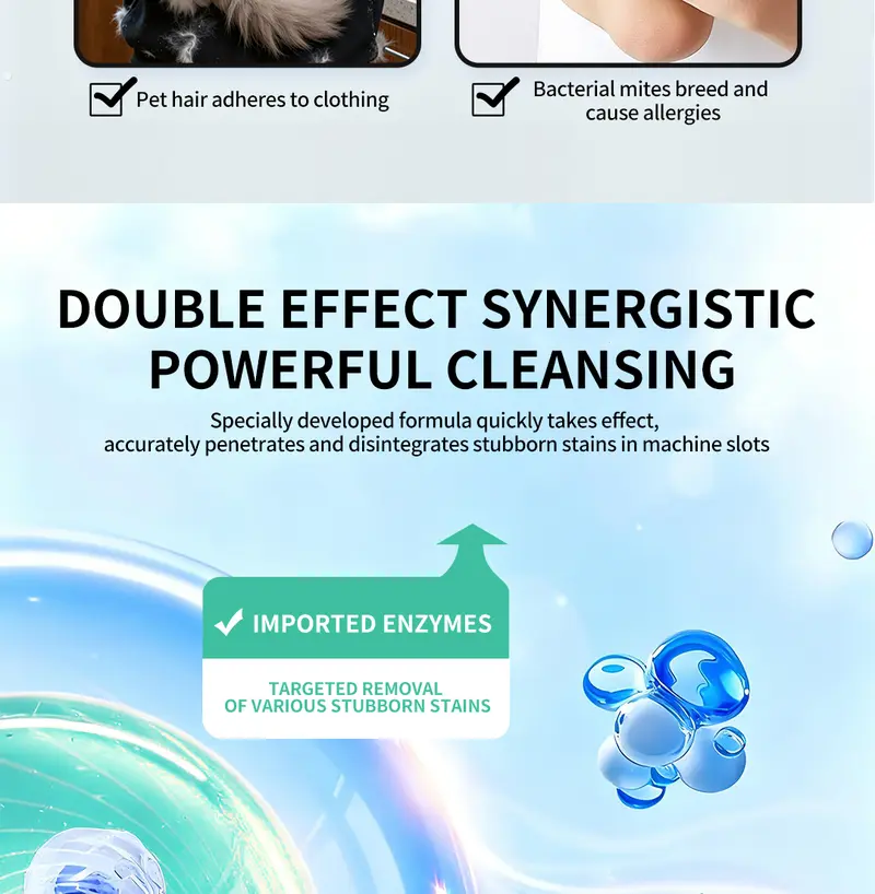 SOPAMI Washing Machine Cleaner Tablets 12 count formulated for pet owners fragrance free neutralizes pet odors removes pet hair buildup safe for septic systems dissolves dirt and residue