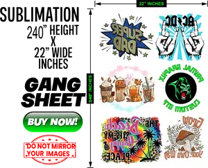Sublimation Gang Sheet Transfers 22x240