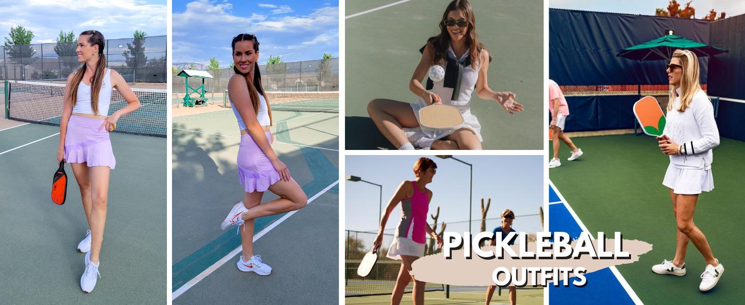 EKOUAER Women's Athletic Golf Skorts Lightweight Skirt Pleated with Pockets for Running Tennis Workout