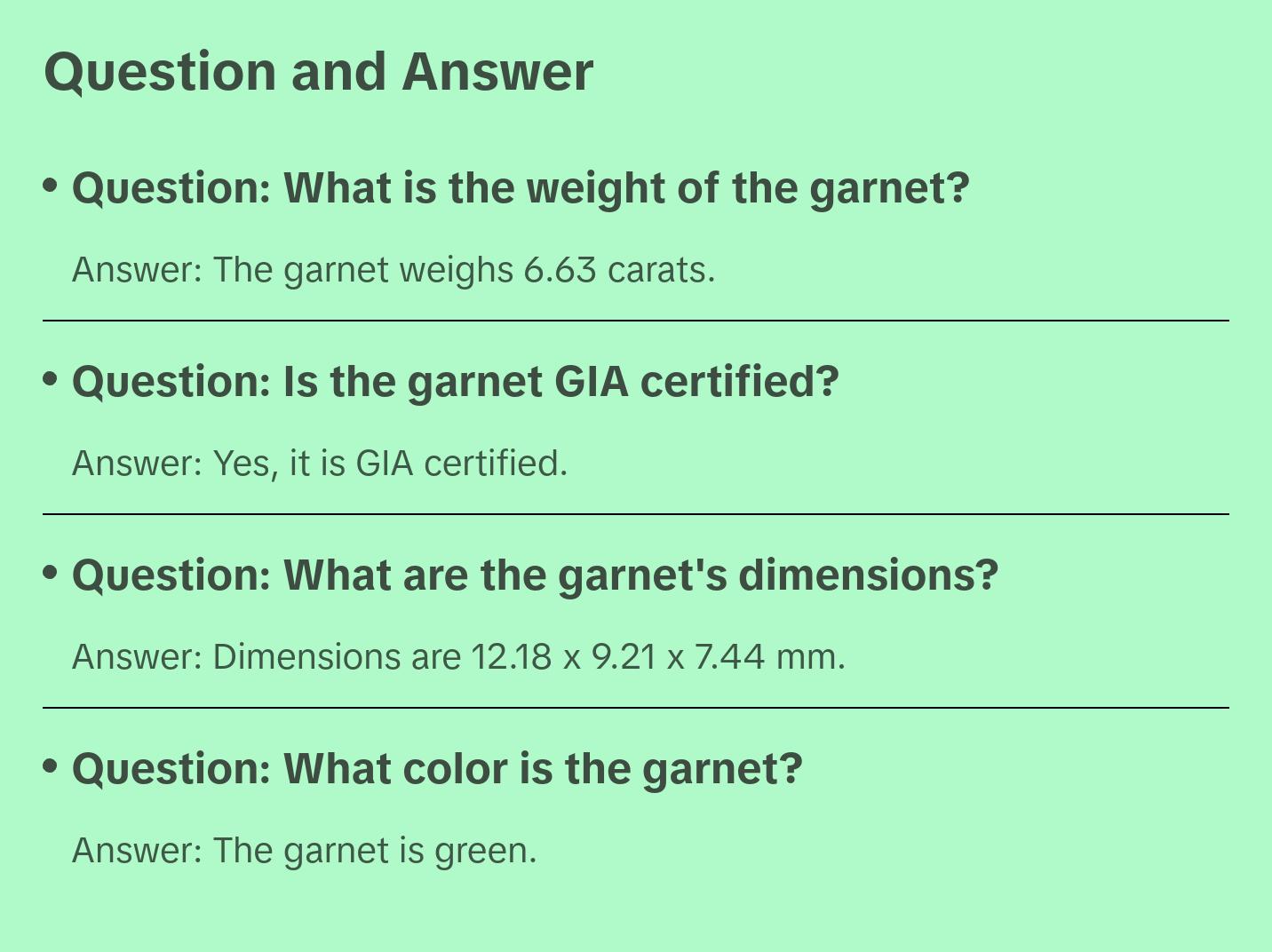 GIA certified Natural Tsavorite Garnet (Green) - 6.63ct - Rectangular Cushion