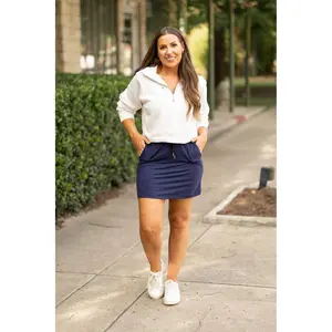 Naomi - Navy Jogger Skirt