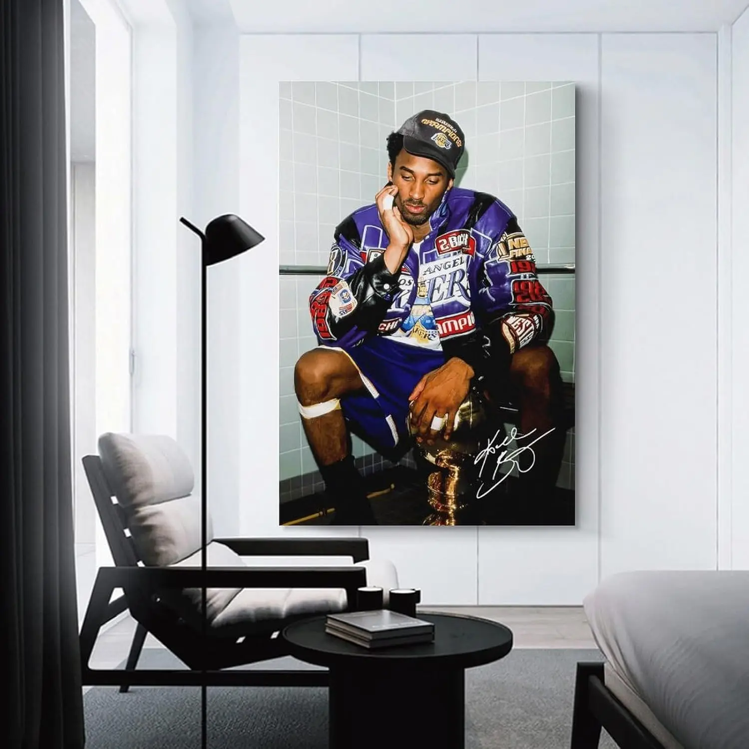 Kobe Bryant Basketball Poster Canvas  Wall Art for Bedroom Kids Room or Game Room Inspirational Sports Decor Gift Lightweight Fade Resistant Decoration Print wall decor poster posters wall art