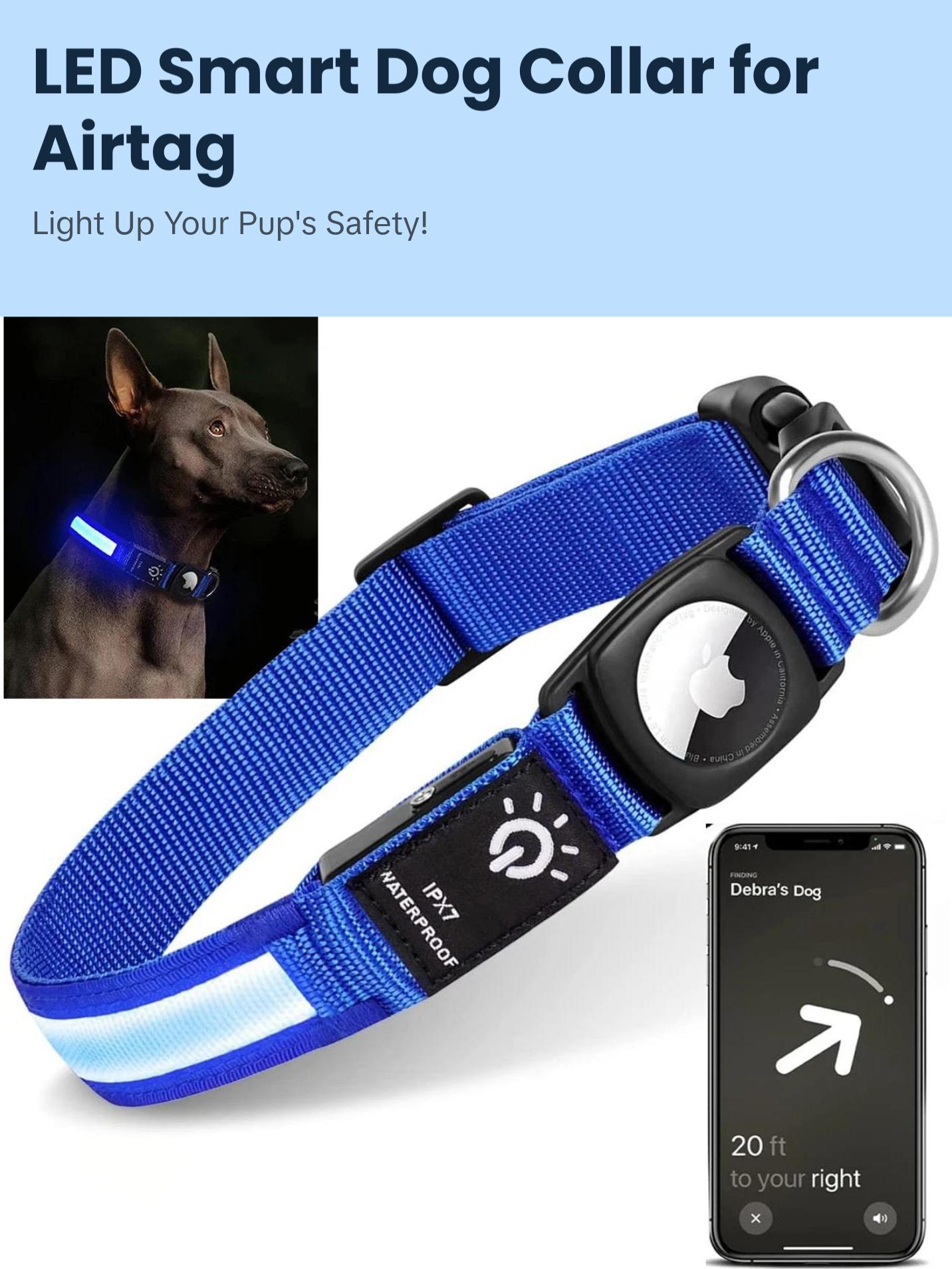 Smart Dog Collars Designed for Apple Air Tag Trackers