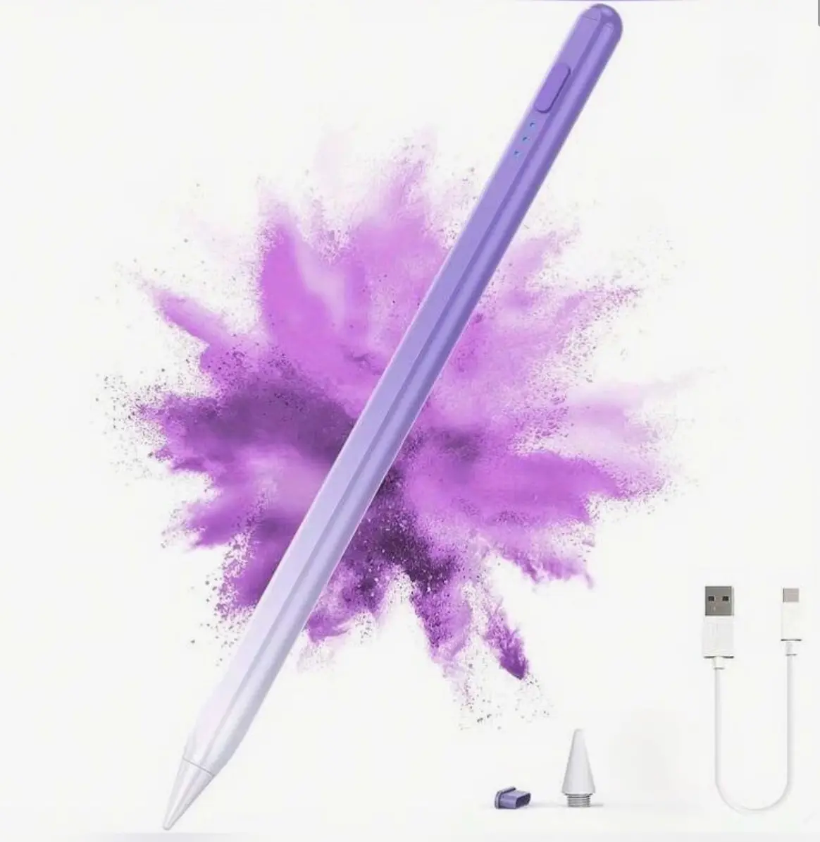 2Pc Universal Wireless Capacitive Double Touch Stylus Pens with Replaceable Tip - High Precision, Smooth, Digital, Travel-Friendly Tech Accessories for iPhone 17 Series, iPad (S25-S21,S20), Tablet, Smartphone, iPad Accessories, Touch Screen Devices Comput
