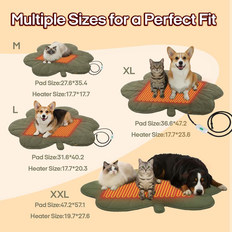 Vagascape Heated Pet Pad for Dogs & Cats – 7-Layer Safety Design, Auto Overheat Protection, Chew-Resistant Cord, Waterproof & Machine Washable, Ideal for Indoor & Outdoor Use