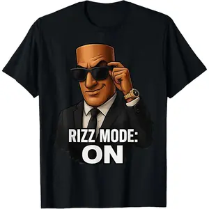 Tung Sahur Rizz Mode On Italian Brainrot Meme T-Shirt