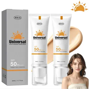 Universal Moisturizing Sunscreen - 50mL Lightweight Formula, SPF50 PA+++ Broad-Spectrum UV Defense,Reduces Post-Sun Discomfort, Safe for Daily Use.