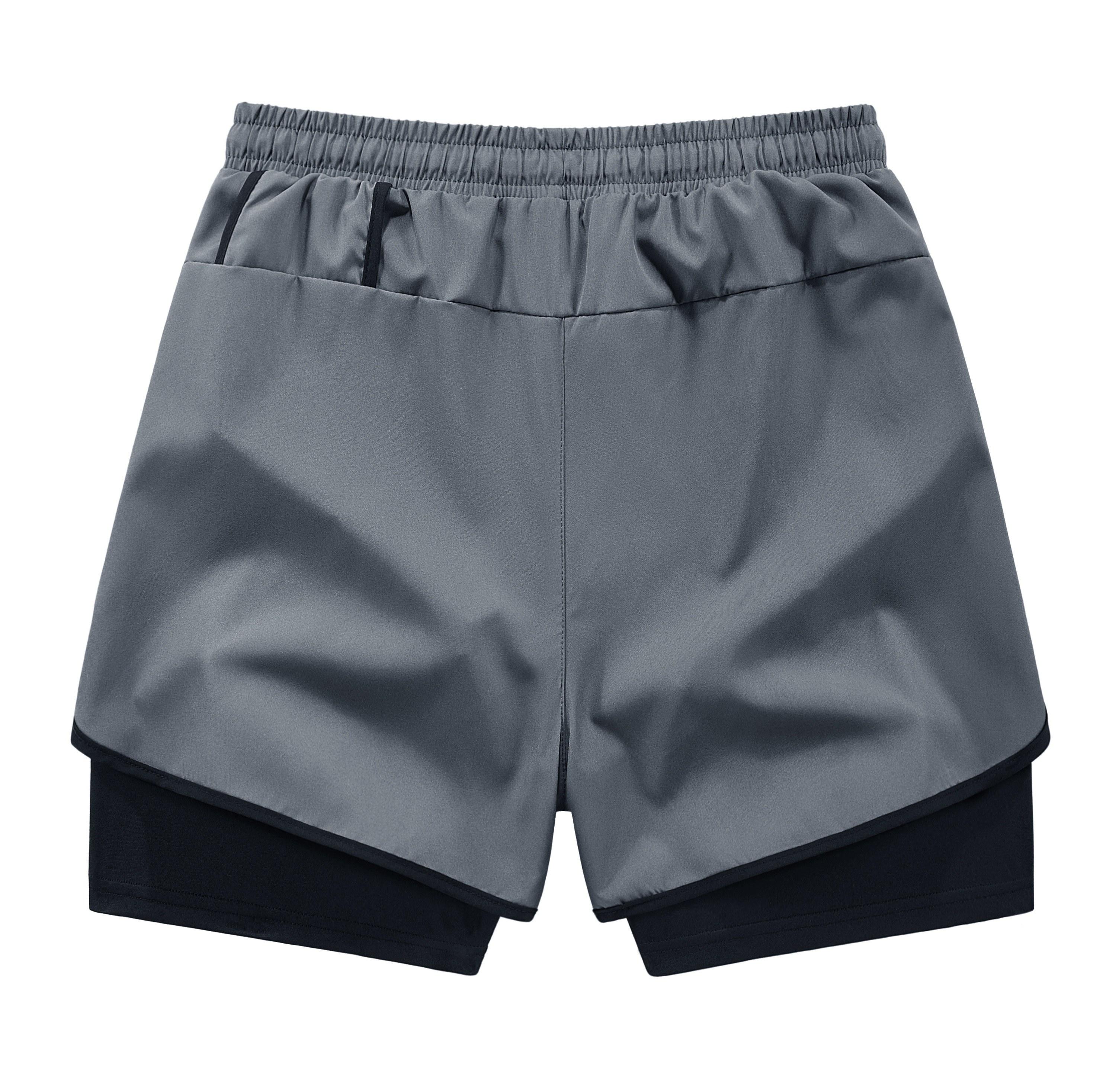 Newly upgraded, men's quick-drying sports shorts Pro, inner pocket design - elastic and comfortable fitness pants, men's summer outdoor sports shorts.fit