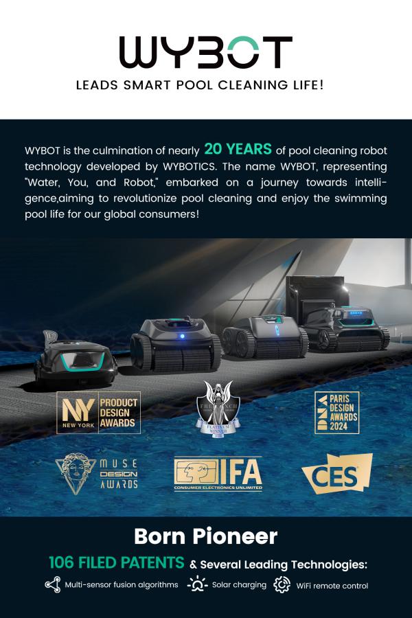 (2026 Upgrade) WYBOT C1 Cordless Robotic Pool Vacuum for Inground Pools, Above Ground Pool Cleaner 4-in-1 Wall & Waterline Cleaning Up to 1,614sq.ft, 150mins Smart Navigation, App Support