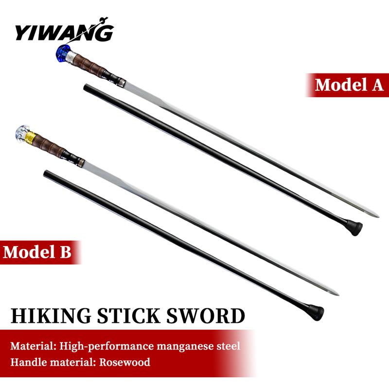 Authentic1060 High Carbon Steel Heat-Tempered Hand-Forged Blue Diamond Scepter - Multifunctional SwordCane With Unique Diamond-Shaped Handle, Stylish &Durable, Fashion Decorative Wand Gent Leman Elegant,Cosplay, The Best Gift